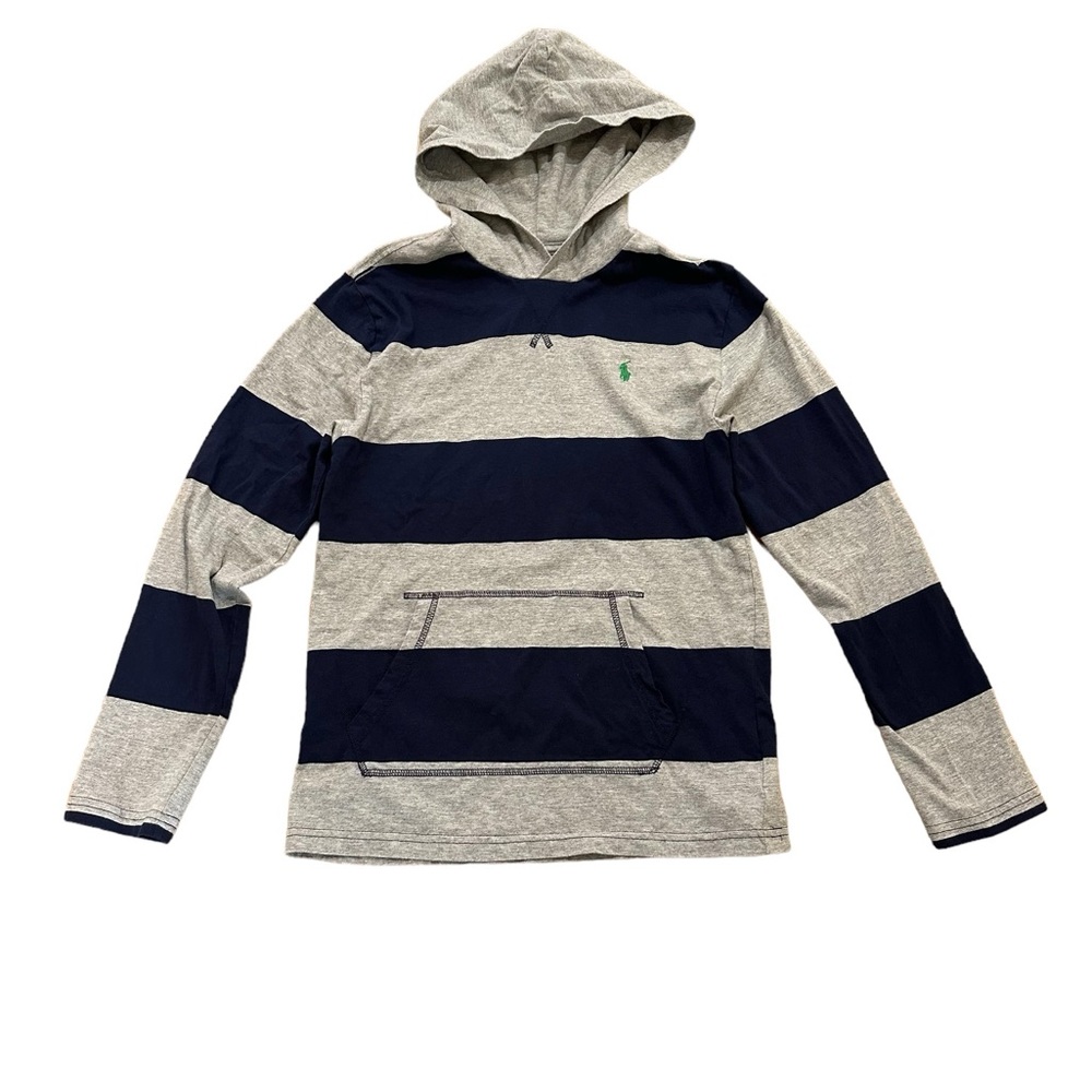 Polo Ralph Lauren Boys Long Sleeve Striped Hoodie T-Shirt, Size Large, 14-16
